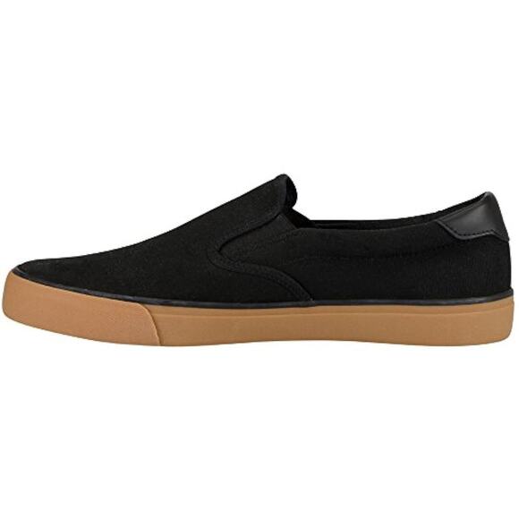 Lugz Mens Clipper Classic Slip-On Fashion Sneaker | Black/Gum Size 7W - Picture 1 of 7